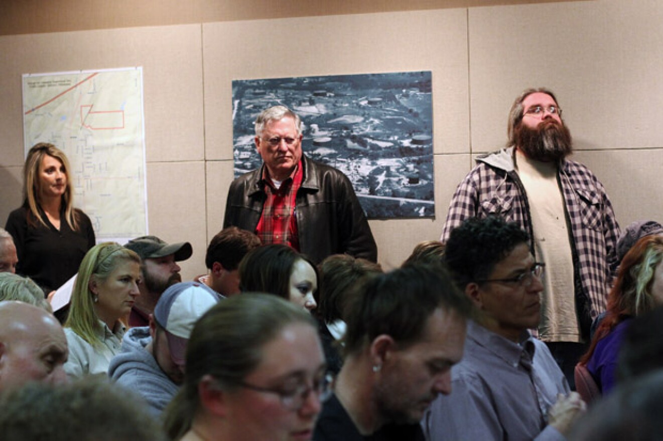 Bristow residents packed the public library during a January 2014 town-hall meeting, where officials from the Oklahoma Department of Environmental Quality and U.S. Environmental Protection Agency explained the Superfund cleanup process and answered questions.